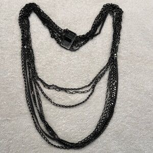 Chanel Resin CC Multistrand Collar Necklace